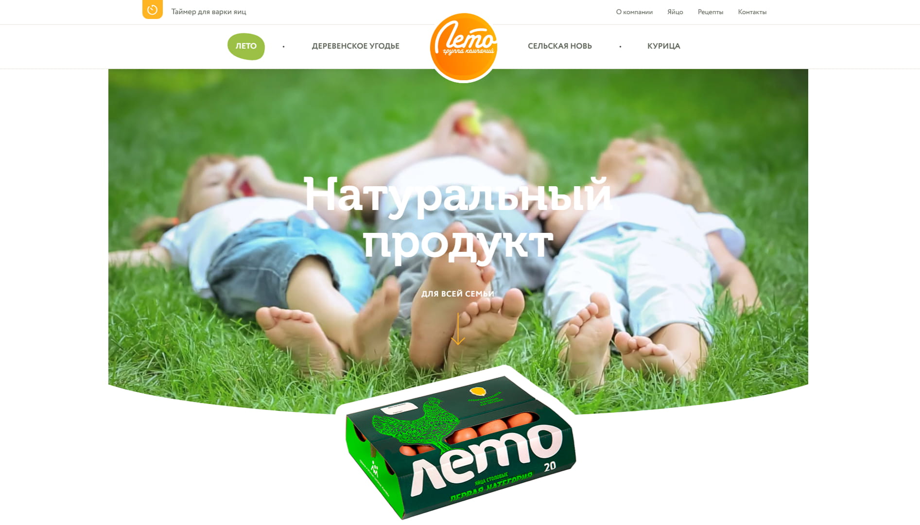 сайт для Группы компаний «Лето»