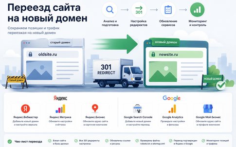 Как избежать падения трафика и позиций сайта при переезде на новый домен